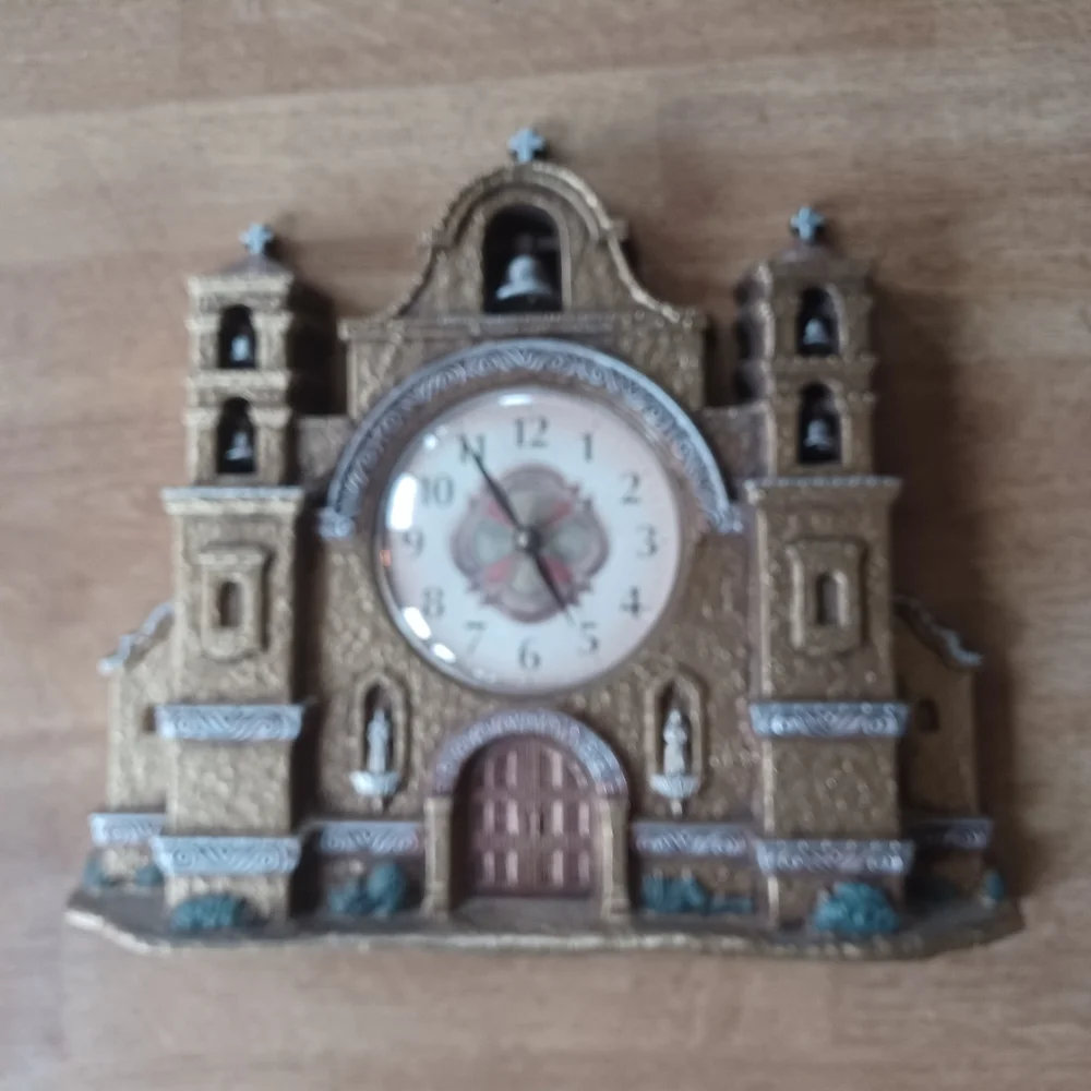 Spanish mission wall clock home Interior 1999